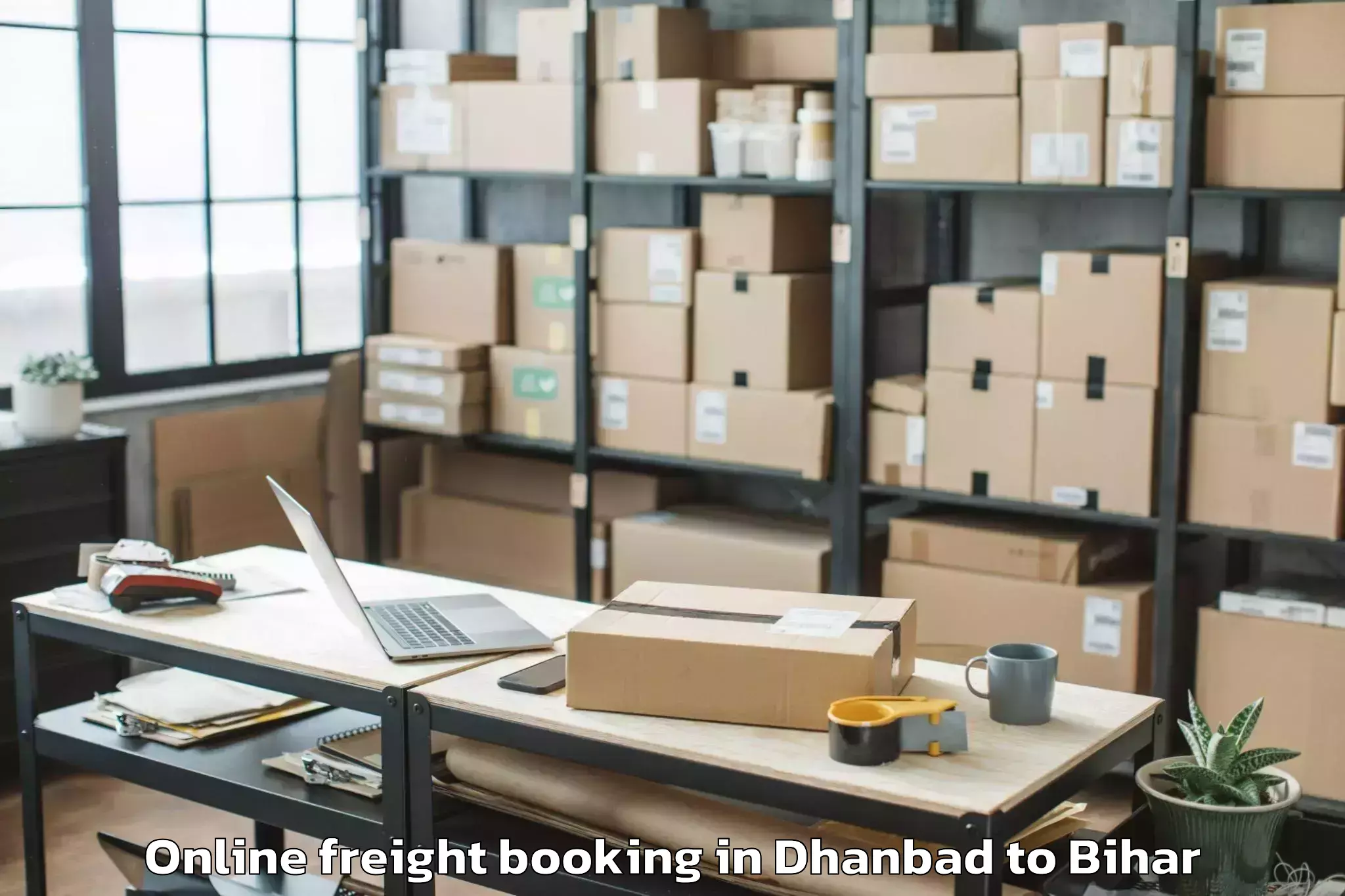 Easy Dhanbad to Kurtha Online Freight Booking Booking